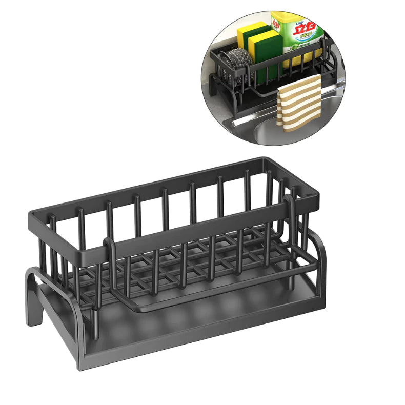 Organizador de Pia com Drenagem e Gancho | Suporte para Esponja e Detergente – Hadar Decorações