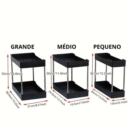 Organizador 2 Andares Multiuso | Pia, Banheiro e Cozinha – Hadar Decorações