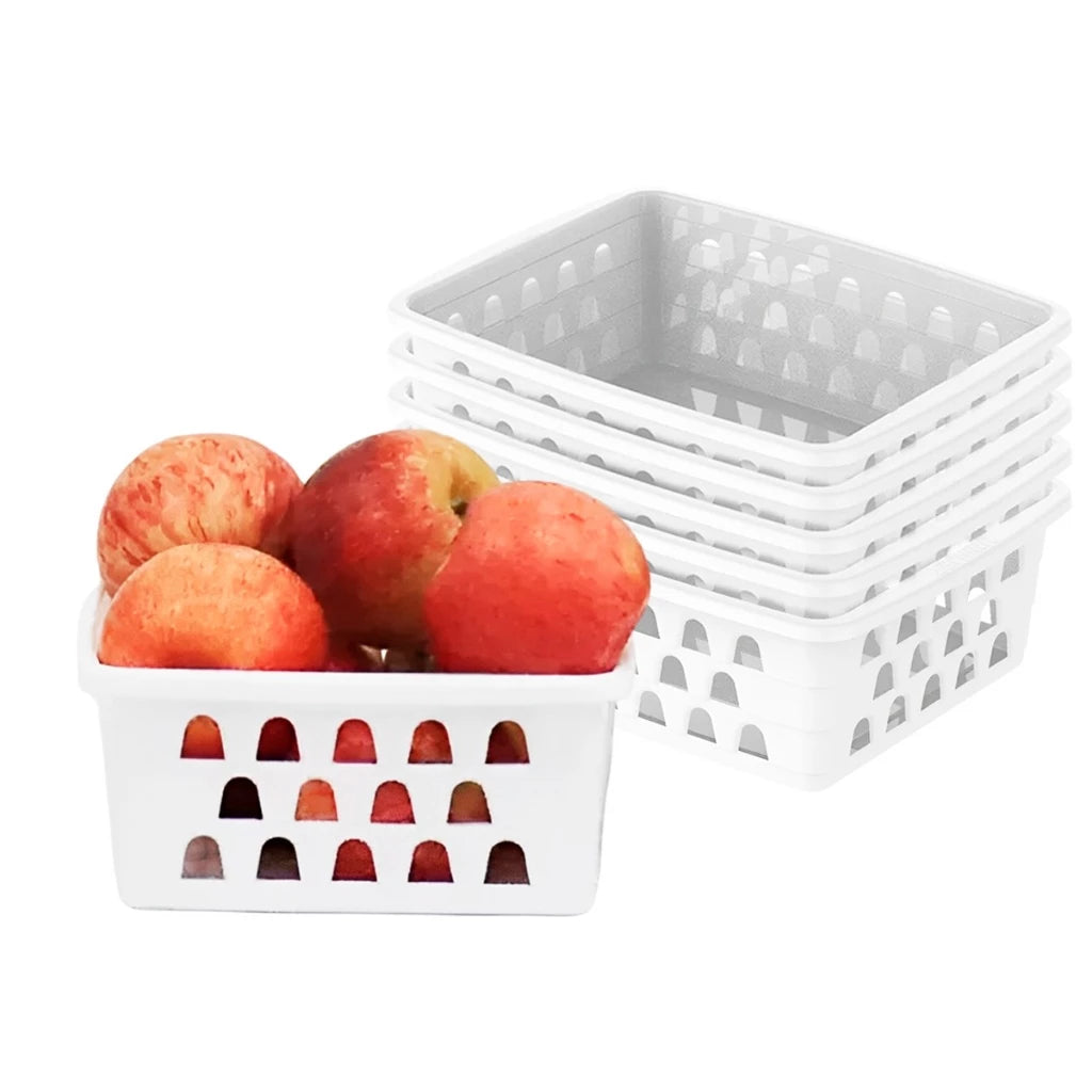 Kit 10 Cestos Organizadores Multiuso Empilháveis Branco – Hadar Decorações