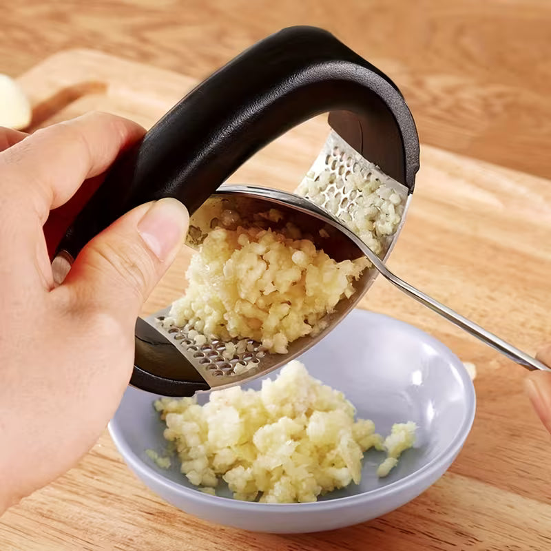 Prensa de Alho Inox Profissional | Amassador Manual Rápido – Hadar Decorações