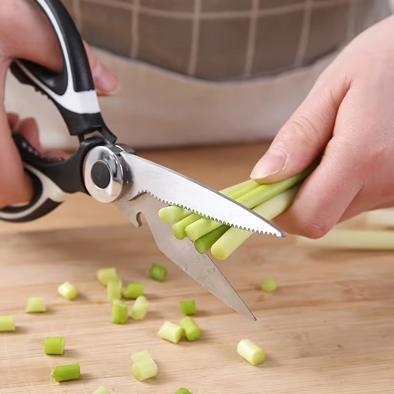 Tesoura de Cozinha Inox Multifuncional | Corte Preciso para Carnes e Ossos – Hadar Decorações