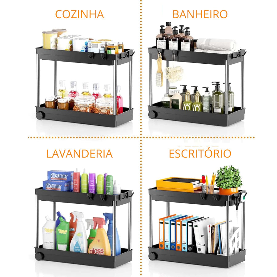 Organizador 2 Andares Multiuso | Pia, Banheiro e Cozinha – Hadar Decorações