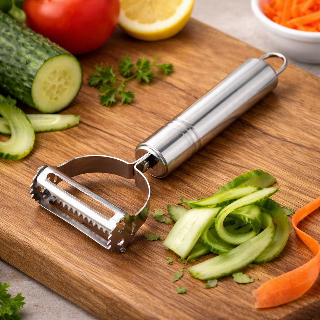 Descascador e Fatiador Multifuncional em Aço Inox | Corte Rápido e Preciso – Hadar Decorações