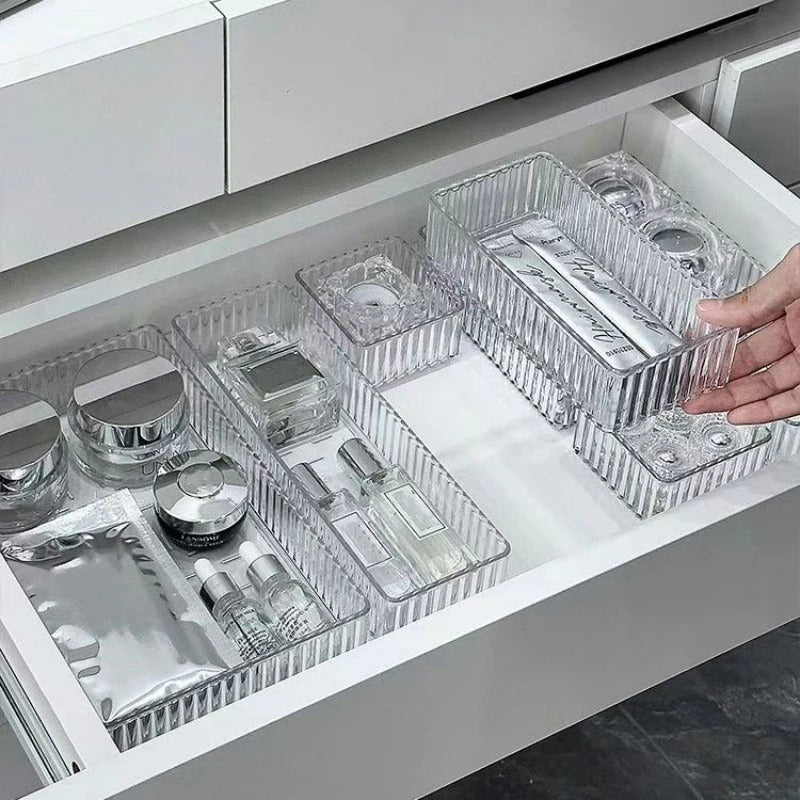 Organizador de Maquiagem Acrílico Ajustável e Empilhável – Hadar Decorações
